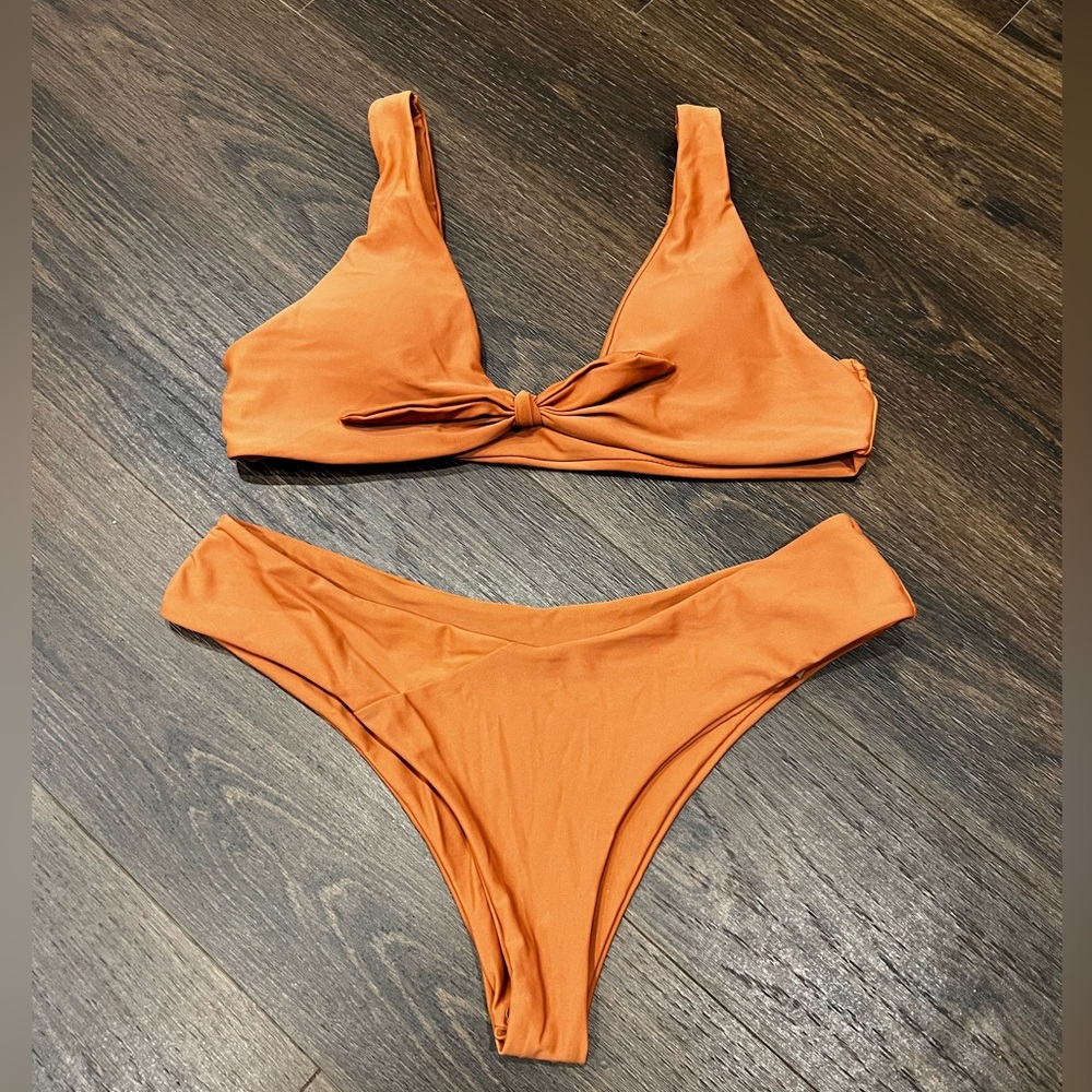 Shein Large Two-Piece Swimsuit- Rust/Burnt Orange